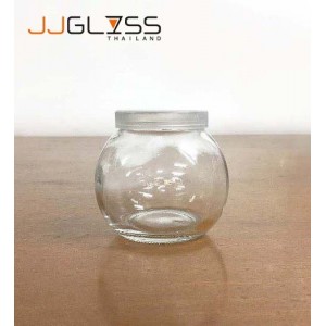 AMORN_ PUDDING JAR 100ML. (PLASTIC CAP) - ขวดแก้วพร้อมฝาพลาสติก เนื้อใส ความจุ 100 มล.